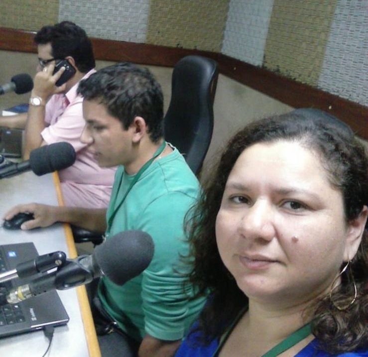 Eraldo Luis, Pedro Júnior e Greice Targino na Rádio Rural. (Foto: Arquivo Pessoal)